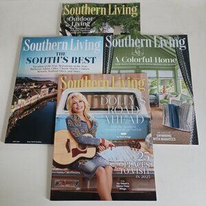 4 pack Southern Living magazine Jan/Feb 2025 to May 2025